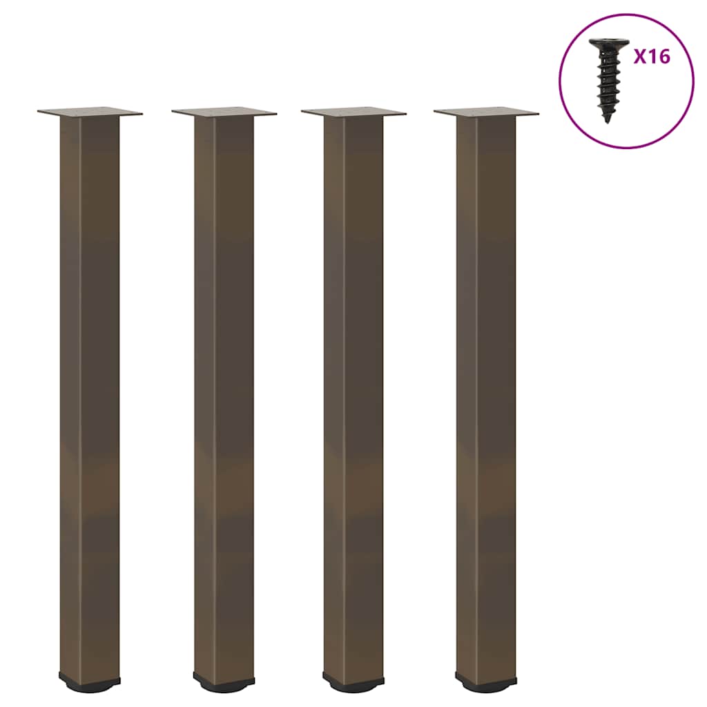 vidaXL Picioare de masă de bar, 4 buc., oțel natural, 90-92 cm vidaXL Picioare de masă de bar, 4 buc., oțel natural, 90-92 cm