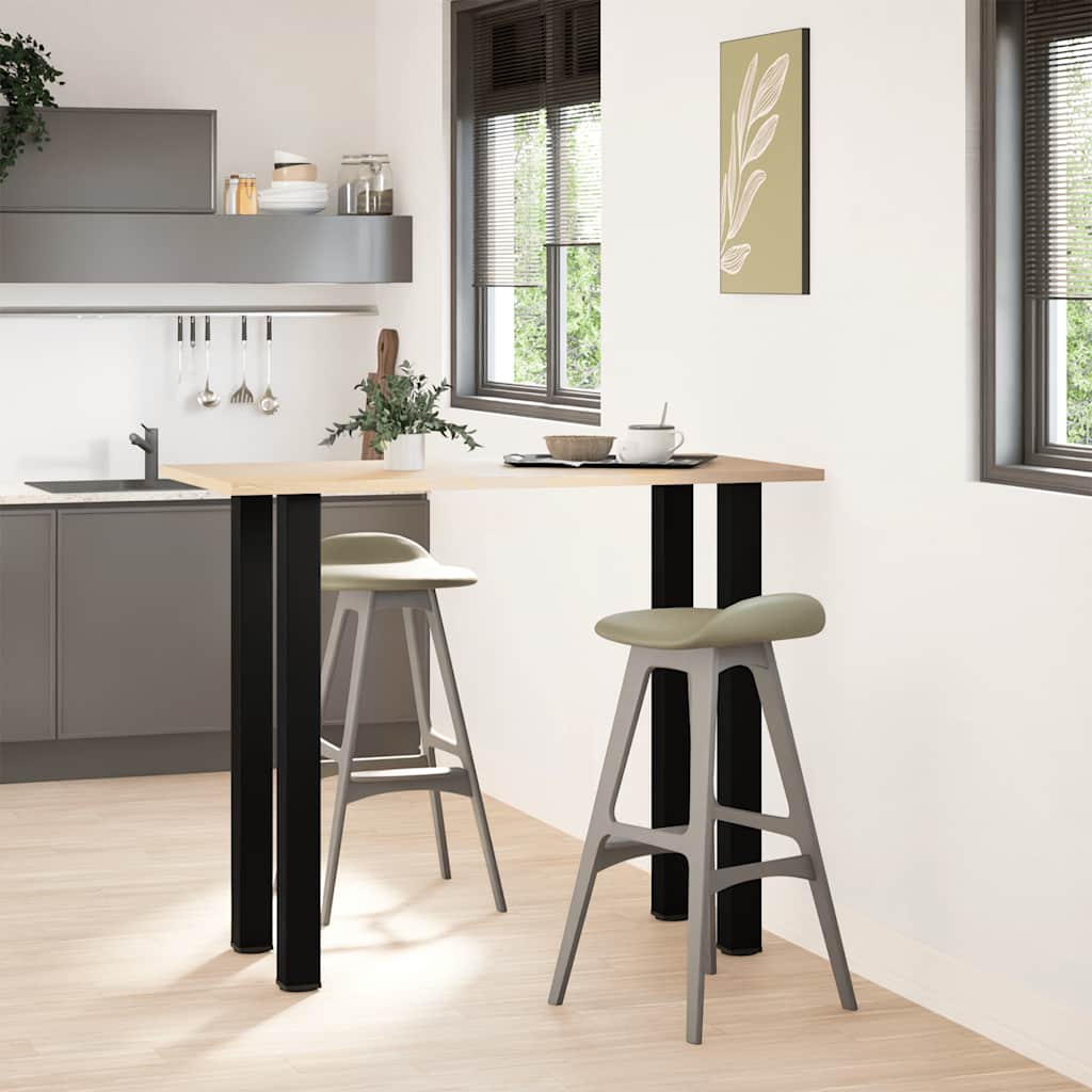 vidaXL Picioare de masă de bar, 4 buc., negru, 110-112 cm, oțel