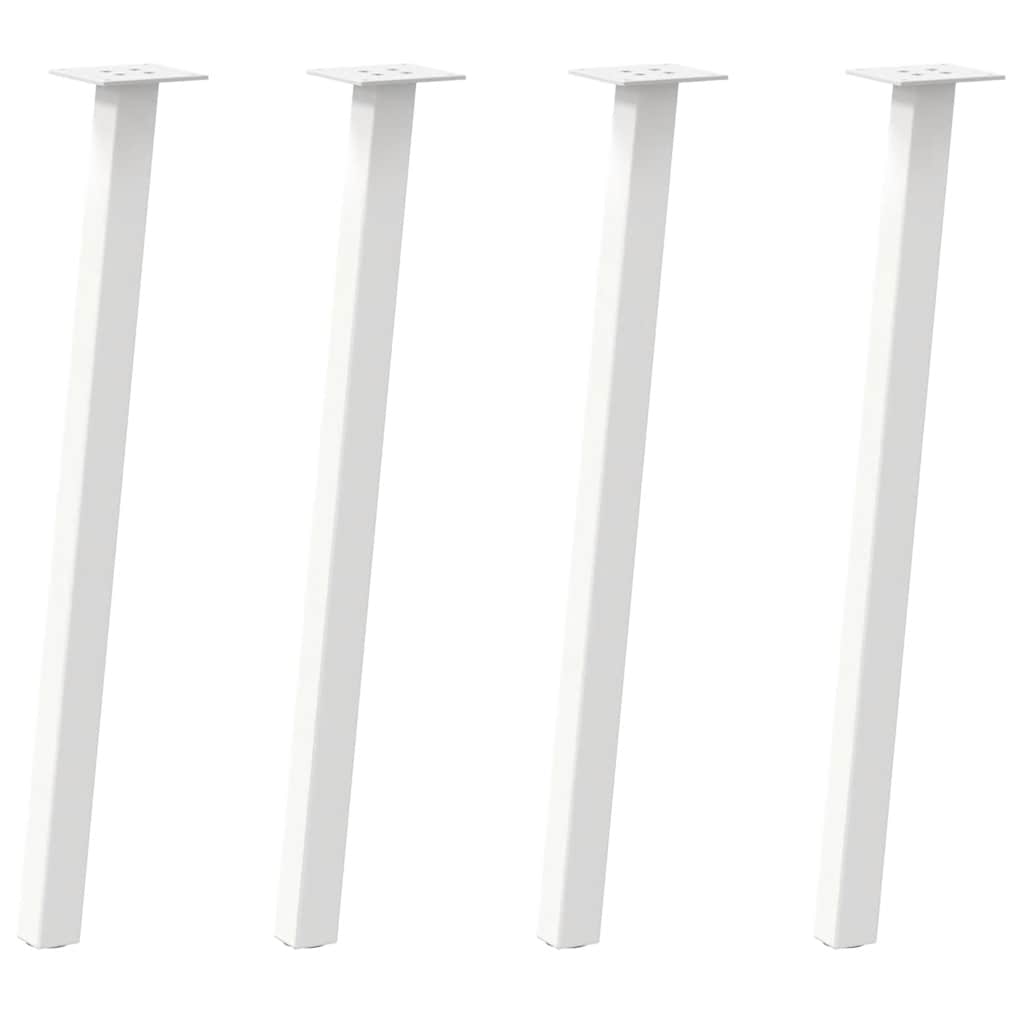 vidaXL Picioare masă consolă, 4 buc., alb, 72 cm, oțel