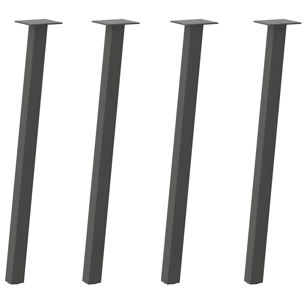 vidaXL Picioare masă consolă, antracit, 4 buc., 72 cm, oțel