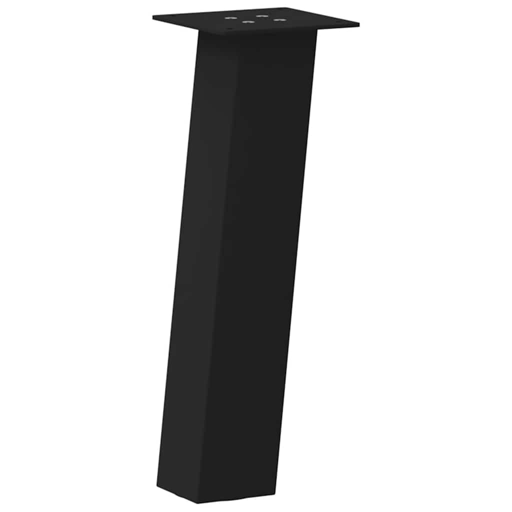 vidaXL Picioare pentru măsuță de cafea, 4 buc., negru, 30 cm, oțel