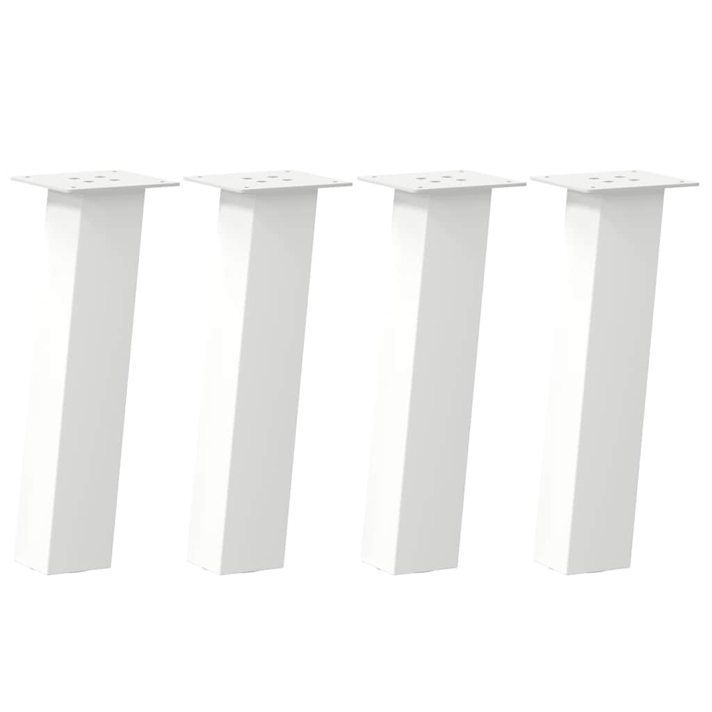 vidaXL Picioare pentru măsuță de cafea, 4 buc., alb, 30 cm, oțel vidaXL Picioare pentru măsuță de cafea, 4 buc., alb, 30 cm, oțel