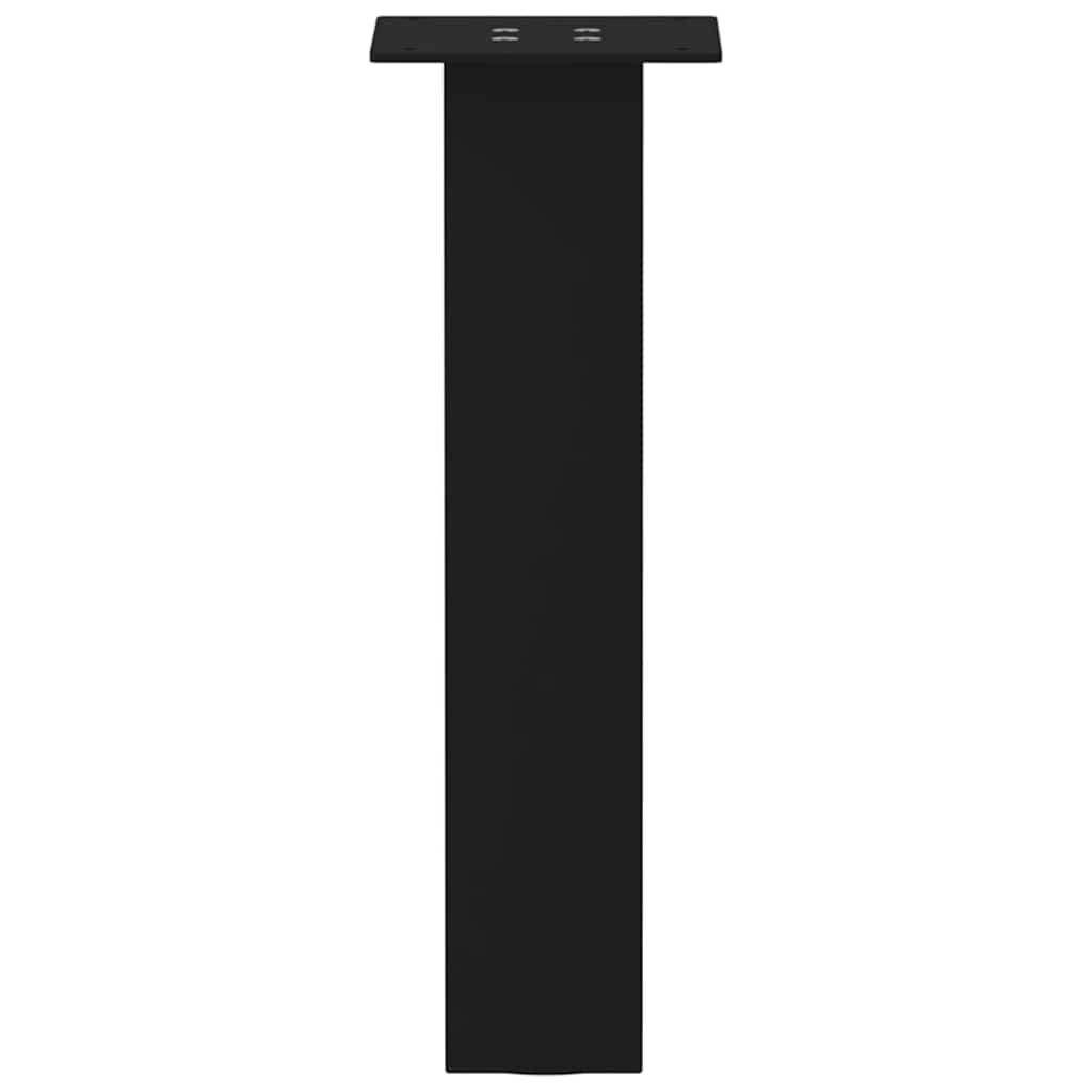 vidaXL Picioare pentru măsuță de cafea, 4 buc., negru, 42 cm, oțel