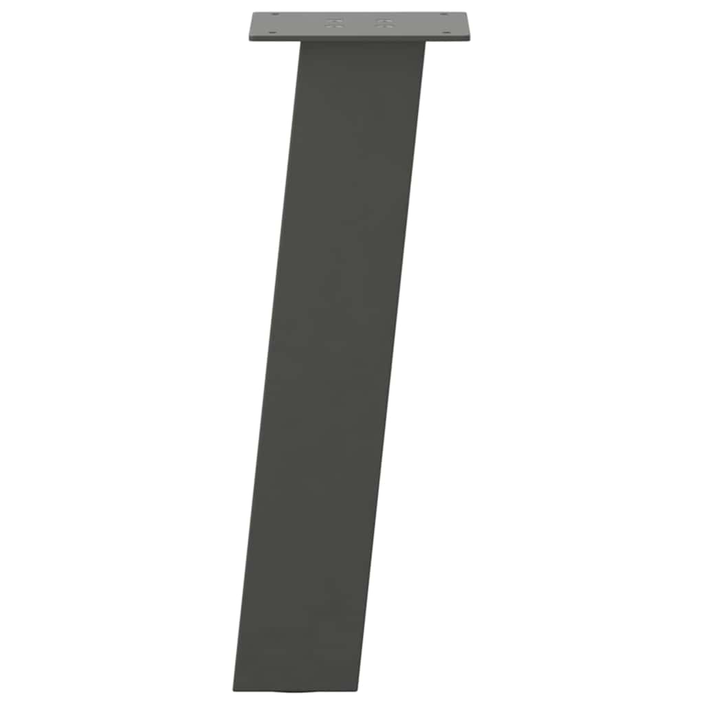 vidaXL Picioare pentru măsuță de cafea, antracit, 42 cm, oțel, 4 buc.
