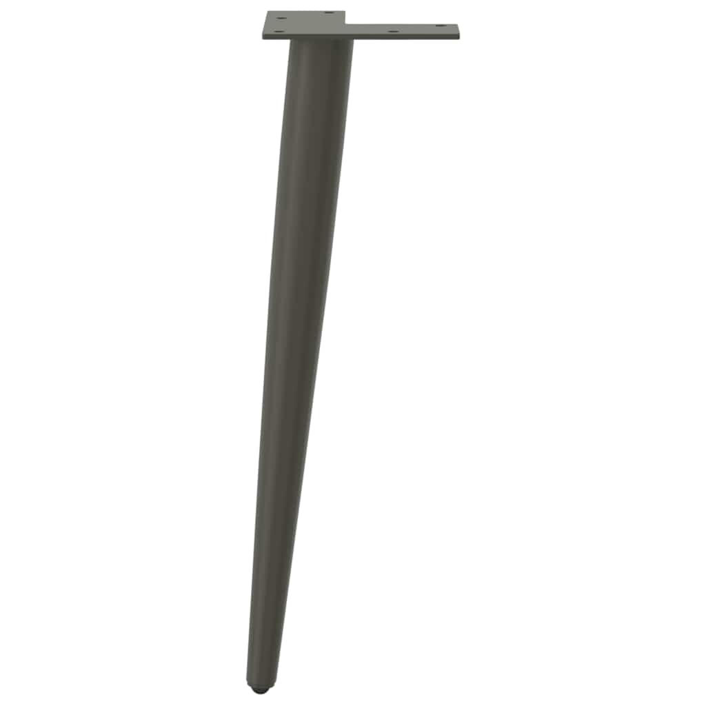 vidaXL Picioare pentru măsuță de cafea, formă conică, 4 buc., antracit, 30-31 cm, oțel