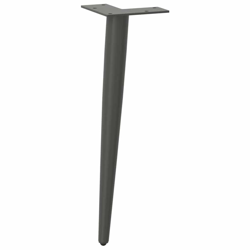 vidaXL Picioare pentru măsuță de cafea, formă conică, 4 buc., antracit, 42-43 cm, oțel
