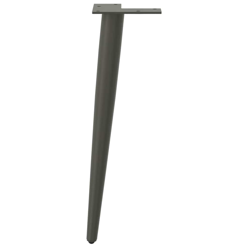 vidaXL Picioare pentru măsuță de cafea, formă conică, 4 buc., antracit, 42-43 cm, oțel
