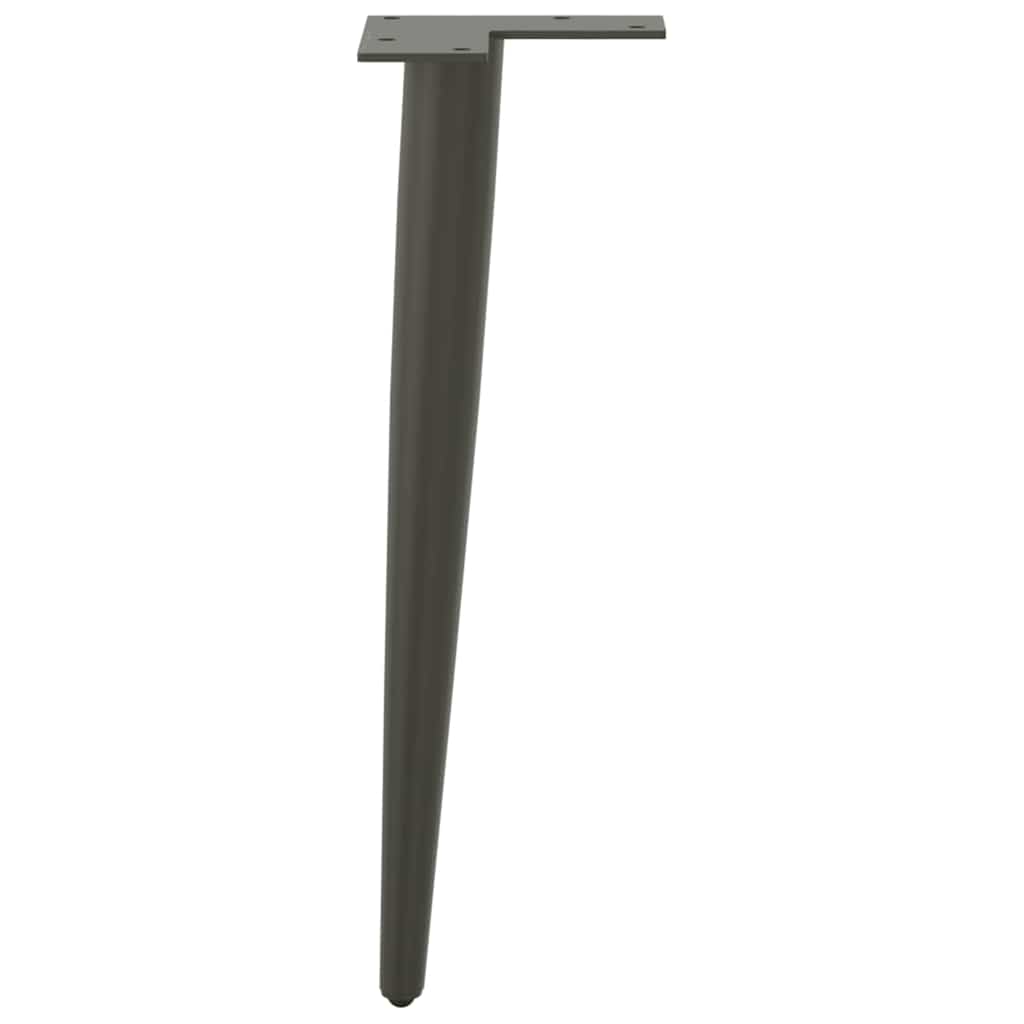 vidaXL Picioare pentru măsuță de cafea, formă conică, 4 buc., antracit, 42-43 cm, oțel