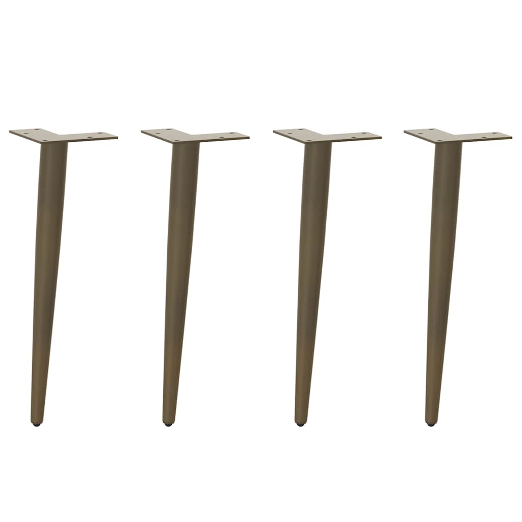 vidaXL Picioare pentru măsuță de cafea, formă conică, 4 buc., oțel natural, 42-43 cm vidaXL Picioare pentru măsuță de cafea, formă conică, 4 buc., oțel natural, 42-43 cm