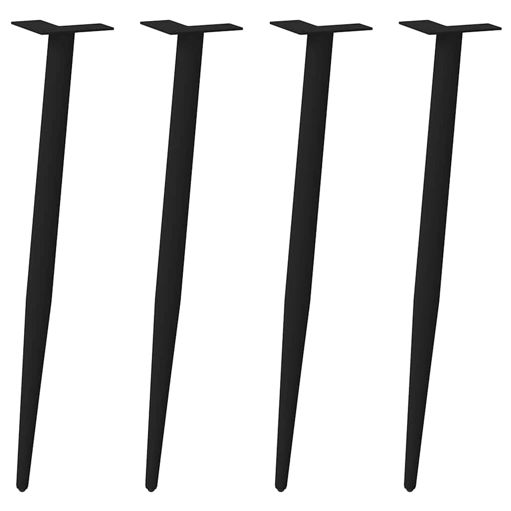 vidaXL Picioare de masă consolă formă conică 4 buc. negru 72-73 cm oțel vidaXL Picioare de masă consolă formă conică 4 buc. negru 72-73 cm oțel