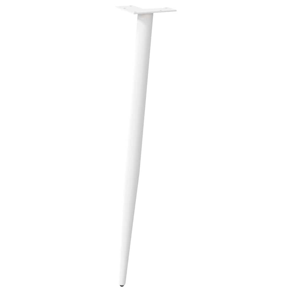 vidaXL Picioare de masă consolă formă conică, 4 buc., alb, 72-73 cm, oțel vidaXL Picioare de masă consolă formă conică, 4 buc., alb, 72-73 cm, oțel