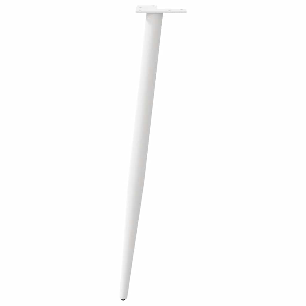 vidaXL Picioare de masă consolă formă conică, 4 buc., alb, 72-73 cm, oțel vidaXL Picioare de masă consolă formă conică, 4 buc., alb, 72-73 cm, oțel
