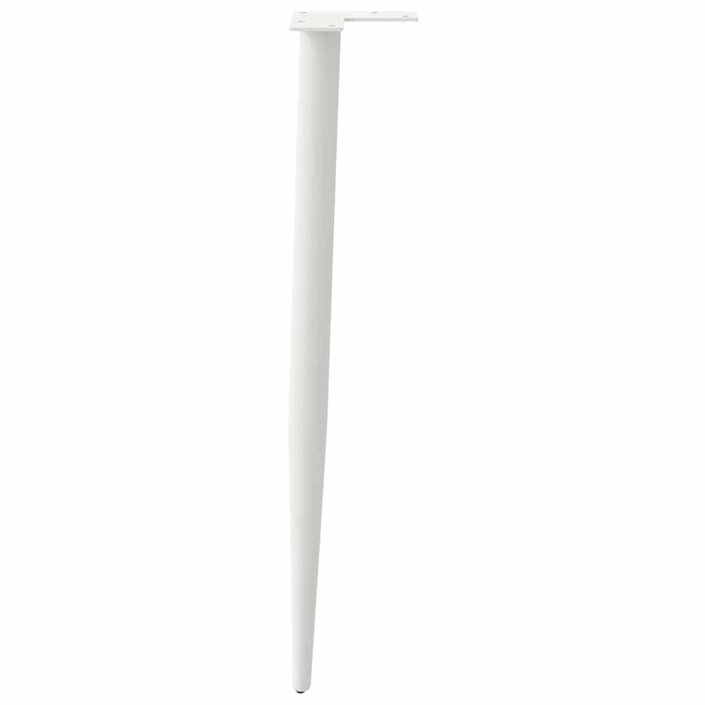 vidaXL Picioare de masă consolă formă conică, 4 buc., alb, 72-73 cm, oțel vidaXL Picioare de masă consolă formă conică, 4 buc., alb, 72-73 cm, oțel
