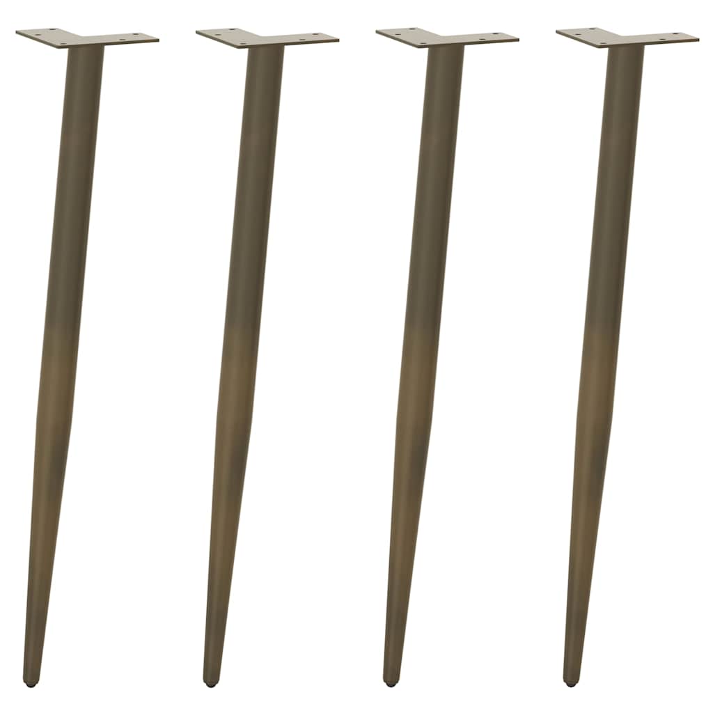 vidaXL Picioare de masă consolă formă conică, 4 buc., oțel natural, 72-73 cm vidaXL Picioare de masă consolă formă conică, 4 buc., oțel natural, 72-73 cm