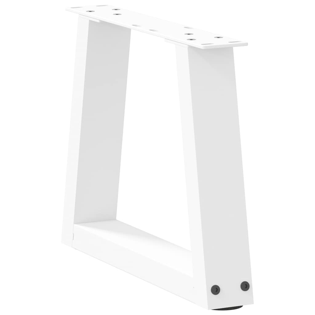 vidaXL Picioare pentru măsuță de cafea în formă de V, 2 buc., alb, 30x(30-31,3) cm, oțel