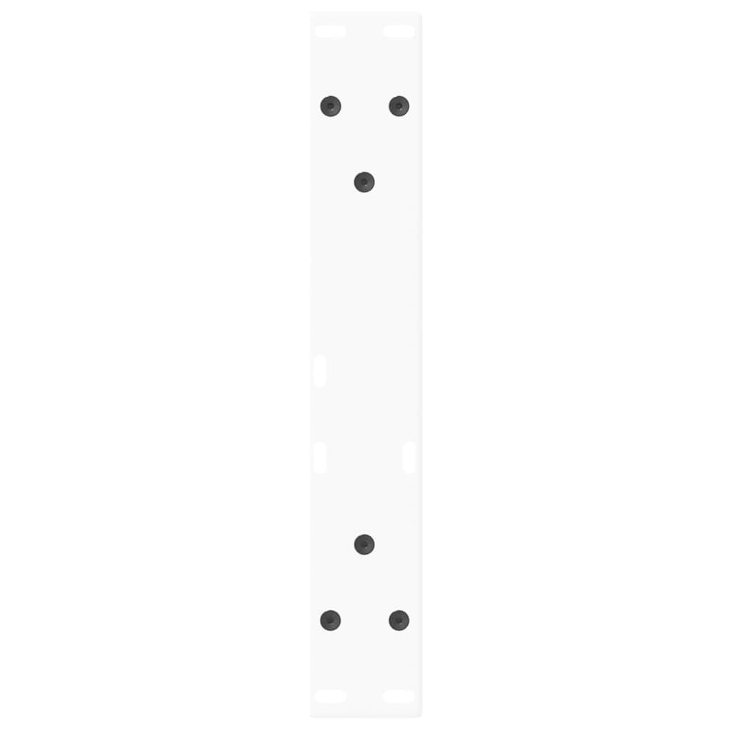 vidaXL Picioare pentru măsuță de cafea în formă de V, 2 buc., alb, 30x(30-31,3) cm, oțel