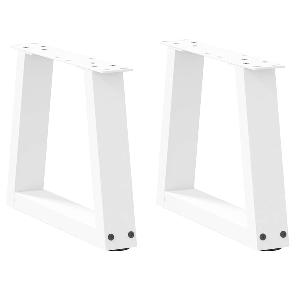 vidaXL Picioare pentru măsuță de cafea în formă de V, 2 buc., alb, 30x(30-31,3) cm, oțel