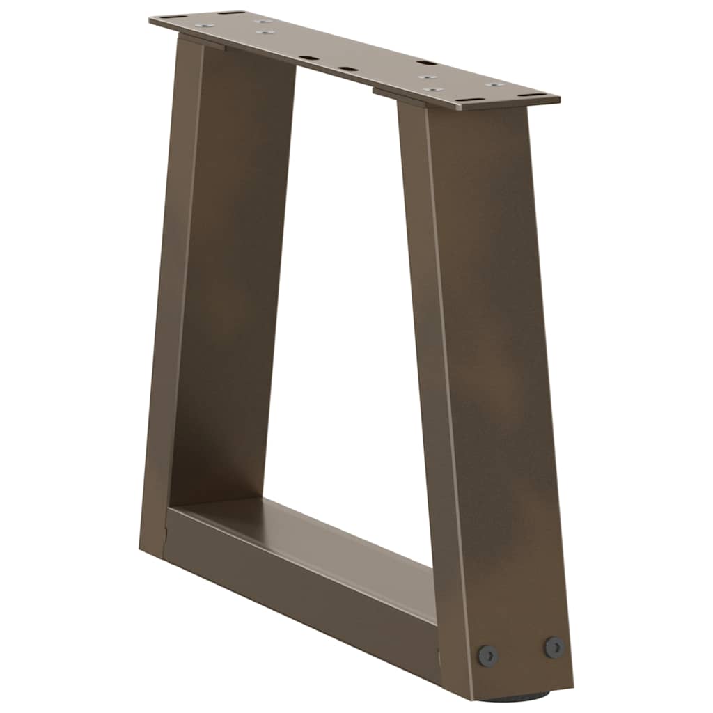 vidaXL Picioare pentru măsuță de cafea în formă de V, 2 buc., oțel natural, 30x(30-31,3) cm