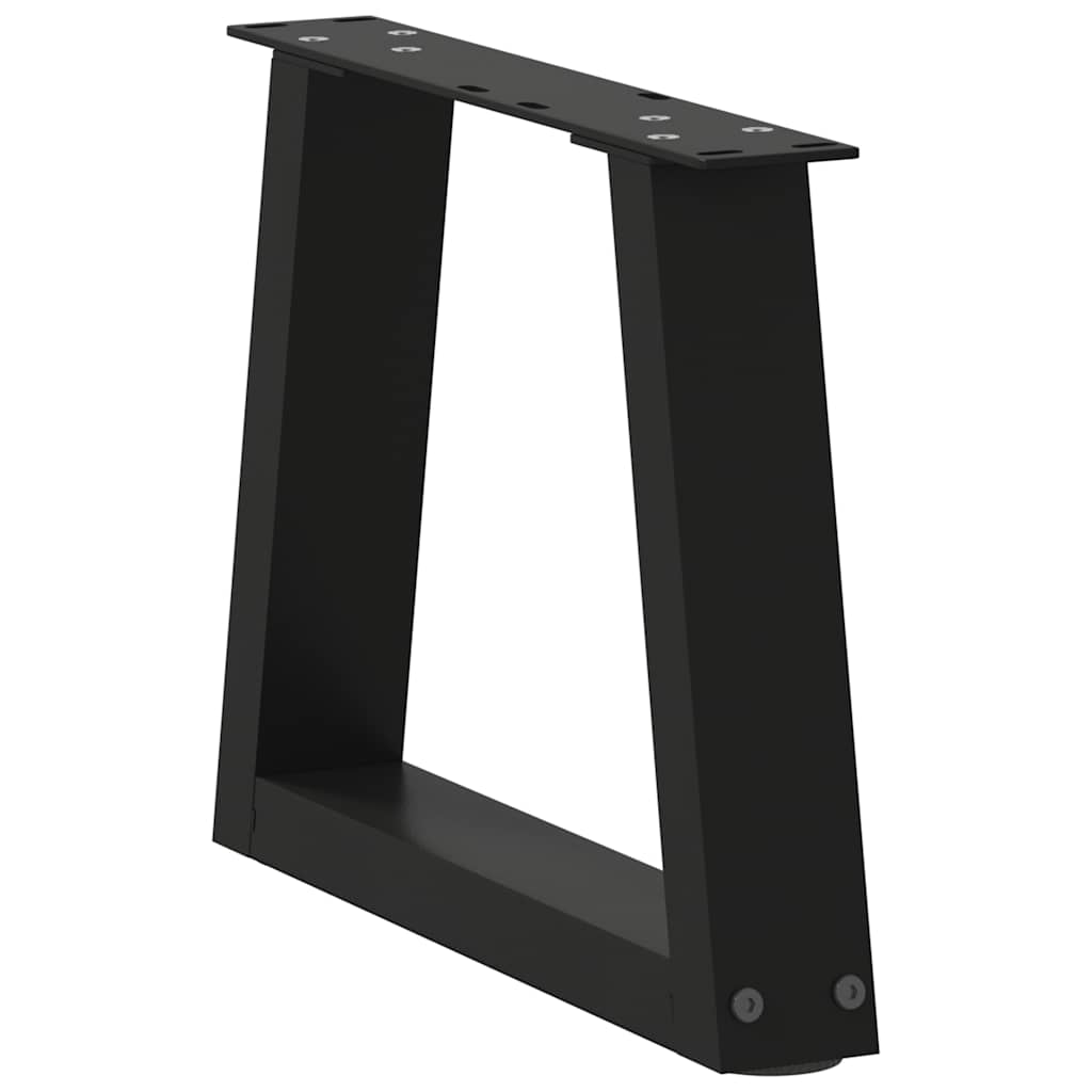 vidaXL Picioare pentru măsuță de cafea în formă de V, 2 buc., negru, 40x(30-31,3) cm, oțel