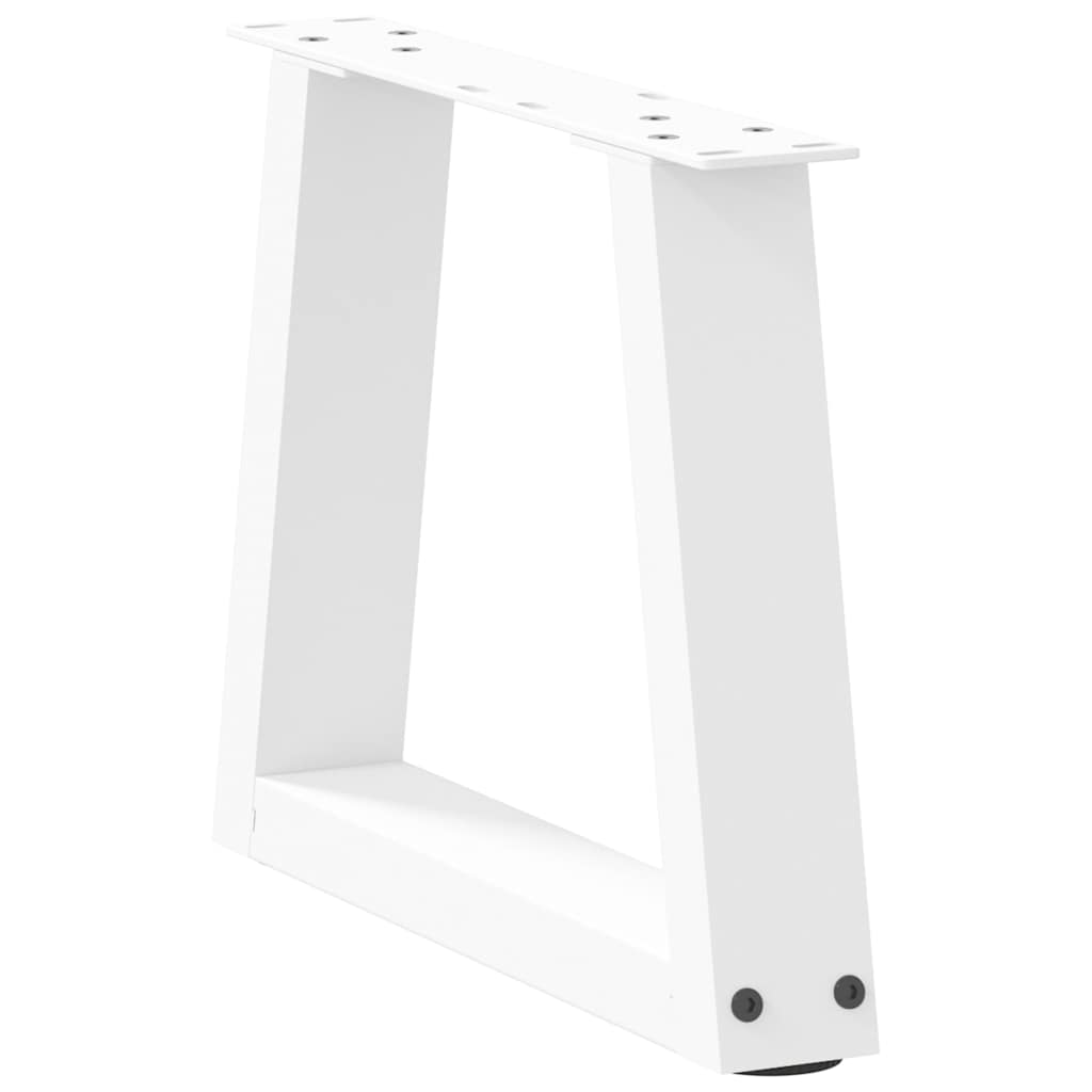 vidaXL Picioare pentru măsuță de cafea în formă de V, 2 buc., alb, 40x(30-31,3) cm, oțel