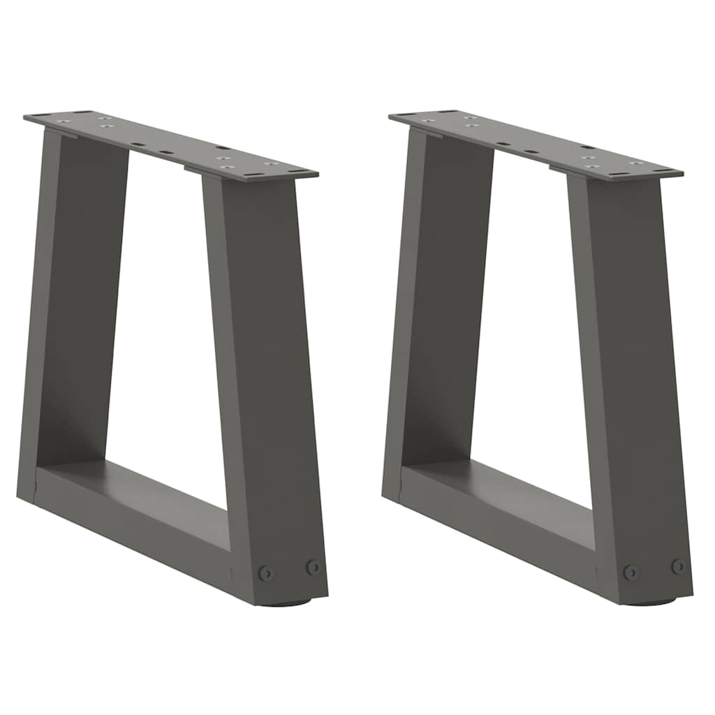 vidaXL Picioare pentru măsuță de cafea în formă de V, 2 buc., antracit, 40x(30-31,3) cm, oțel