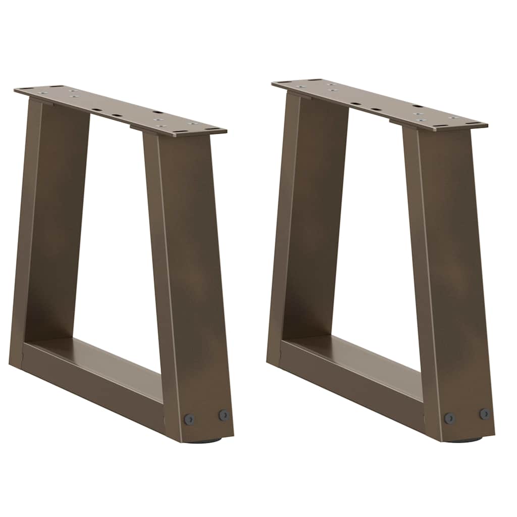 vidaXL Picioare pentru măsuță de cafea în formă de V, 2 buc., oțel natural, 40x(30-31,3) cm