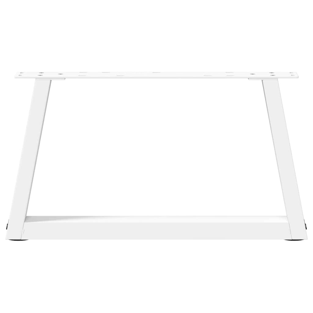 vidaXL Picioare pentru măsuță de cafea în formă de V, 2 buc., alb, 50x(30-31,3) cm, oțel