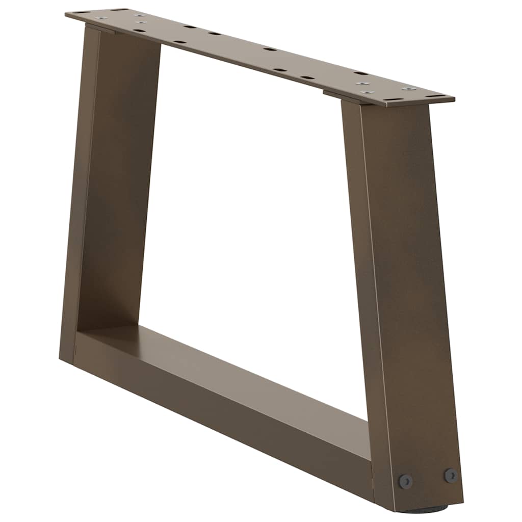 vidaXL Picioare pentru măsuță de cafea în formă de V, 2 buc., oțel natural, 50x(30-31,3) cm