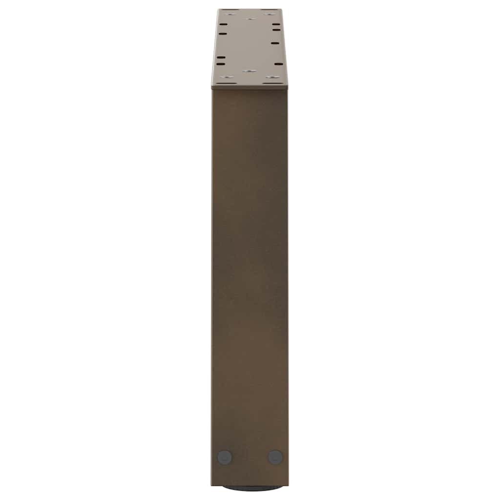 vidaXL Picioare pentru măsuță de cafea în formă de V, 2 buc., oțel natural, 50x(30-31,3) cm