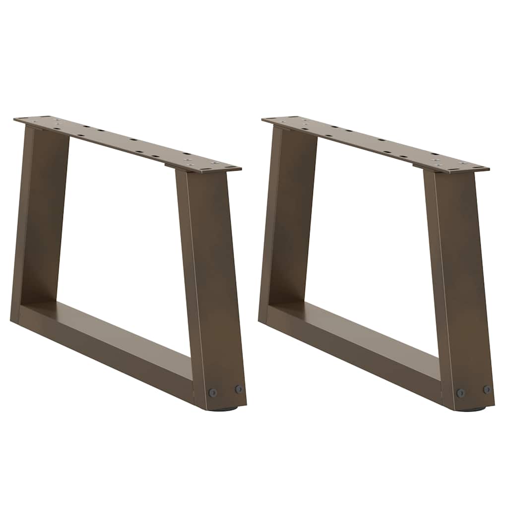 vidaXL Picioare pentru măsuță de cafea în formă de V, 2 buc., oțel natural, 50x(30-31,3) cm