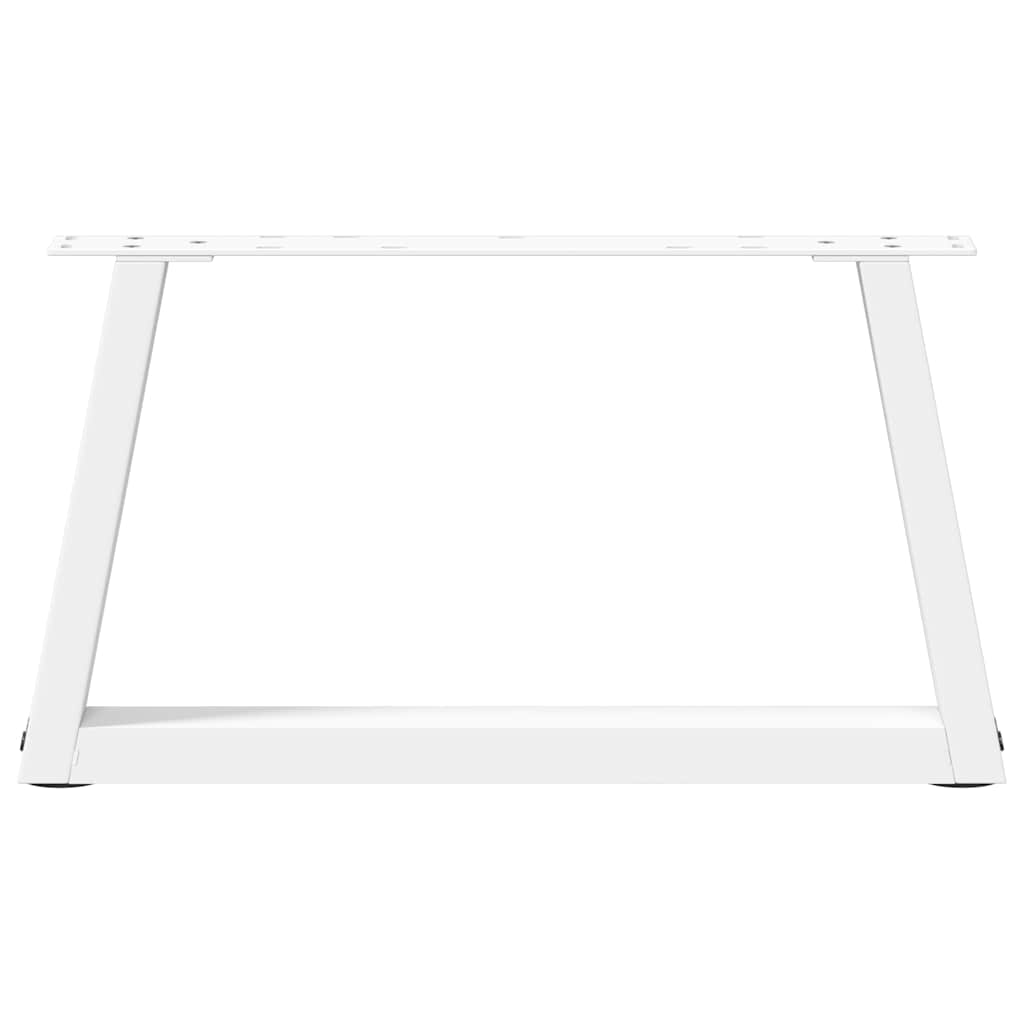 vidaXL Picioare pentru măsuță de cafea în formă de V, 2 buc., alb, 60x(30-31,3) cm, oțel