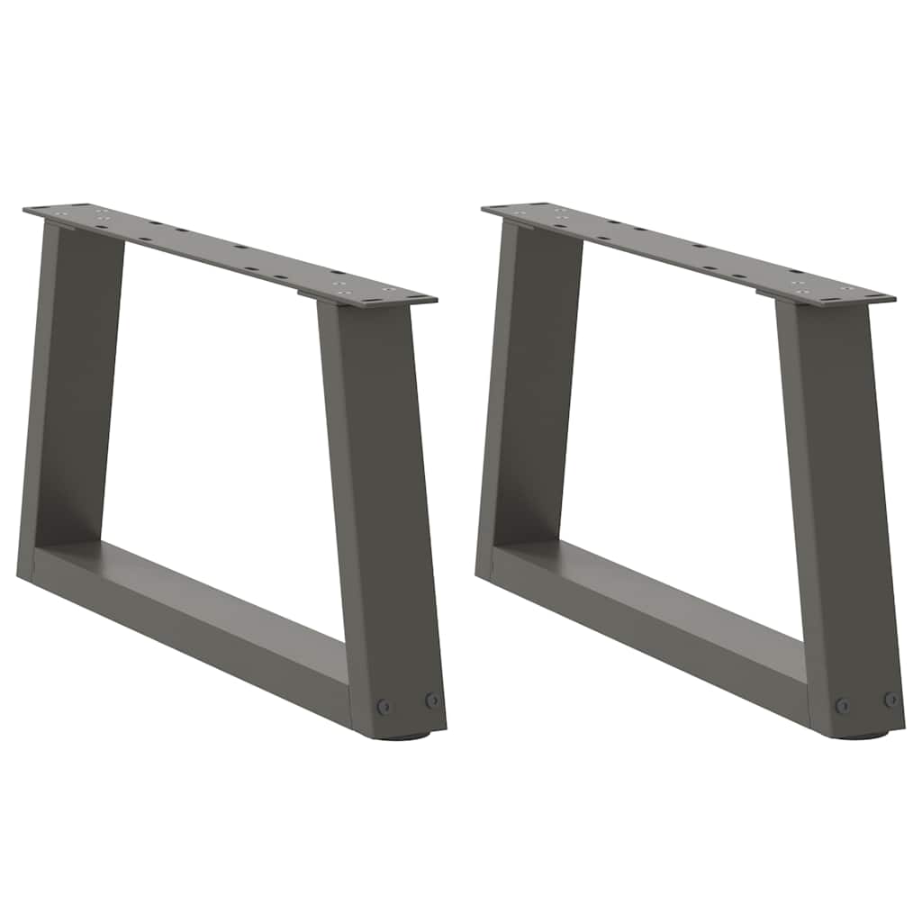 vidaXL Picioare pentru măsuță de cafea în formă de V, 2 buc., antracit, 60x(30-31,3) cm, oțel