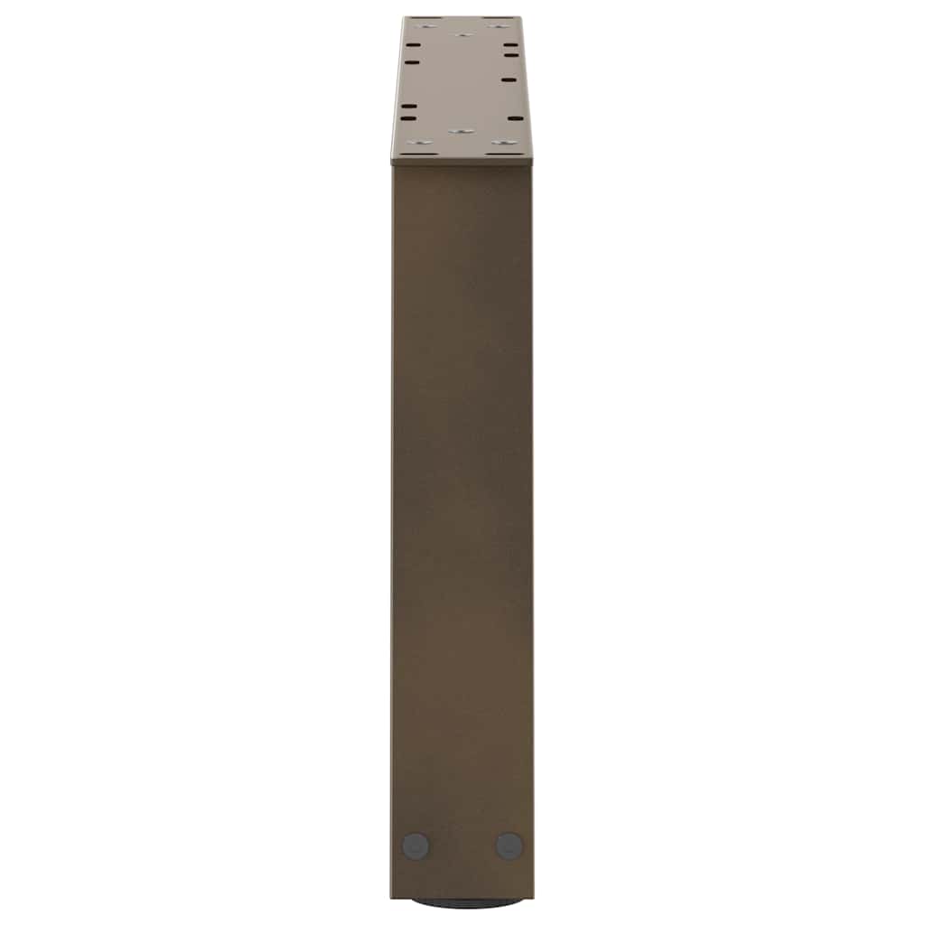 vidaXL Picioare pentru măsuță de cafea în formă de V, 2 buc., oțel natural, 60 x (30-31,3) cm