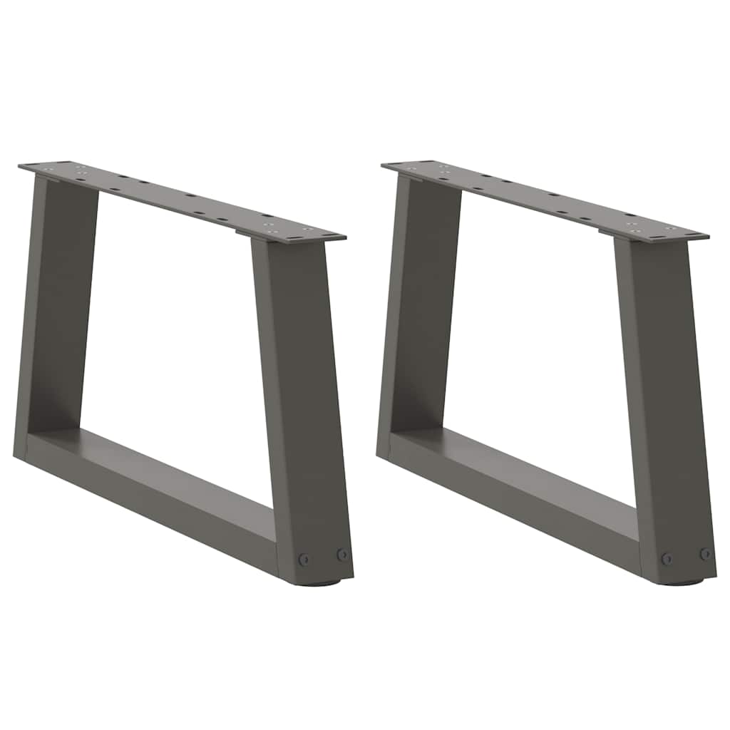 vidaXL Picioare pentru măsuță de cafea în formă de V, 2 buc., antracit, 70x(30-31,3) cm, oțel