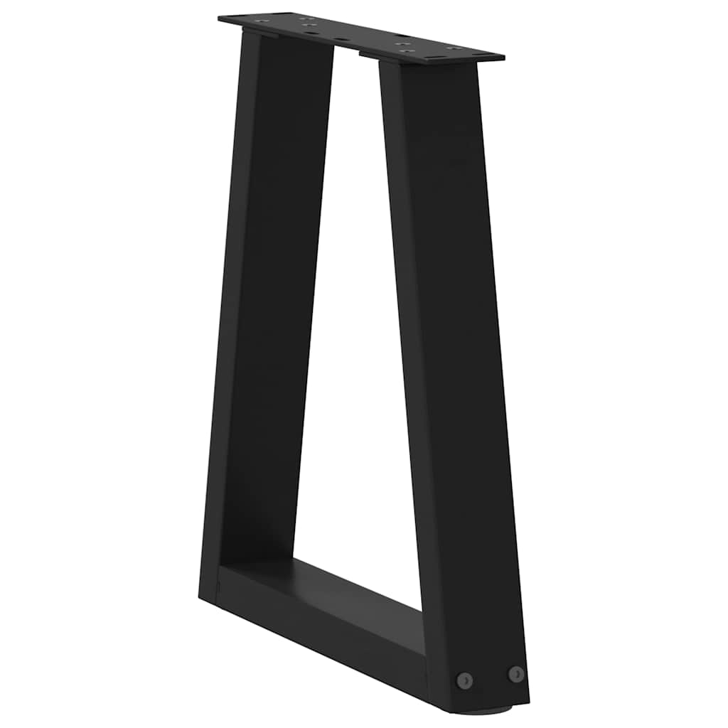 vidaXL Picioare pentru măsuță de cafea în formă de V, 2 buc., negru, 28x (42-43,3) cm, oțel