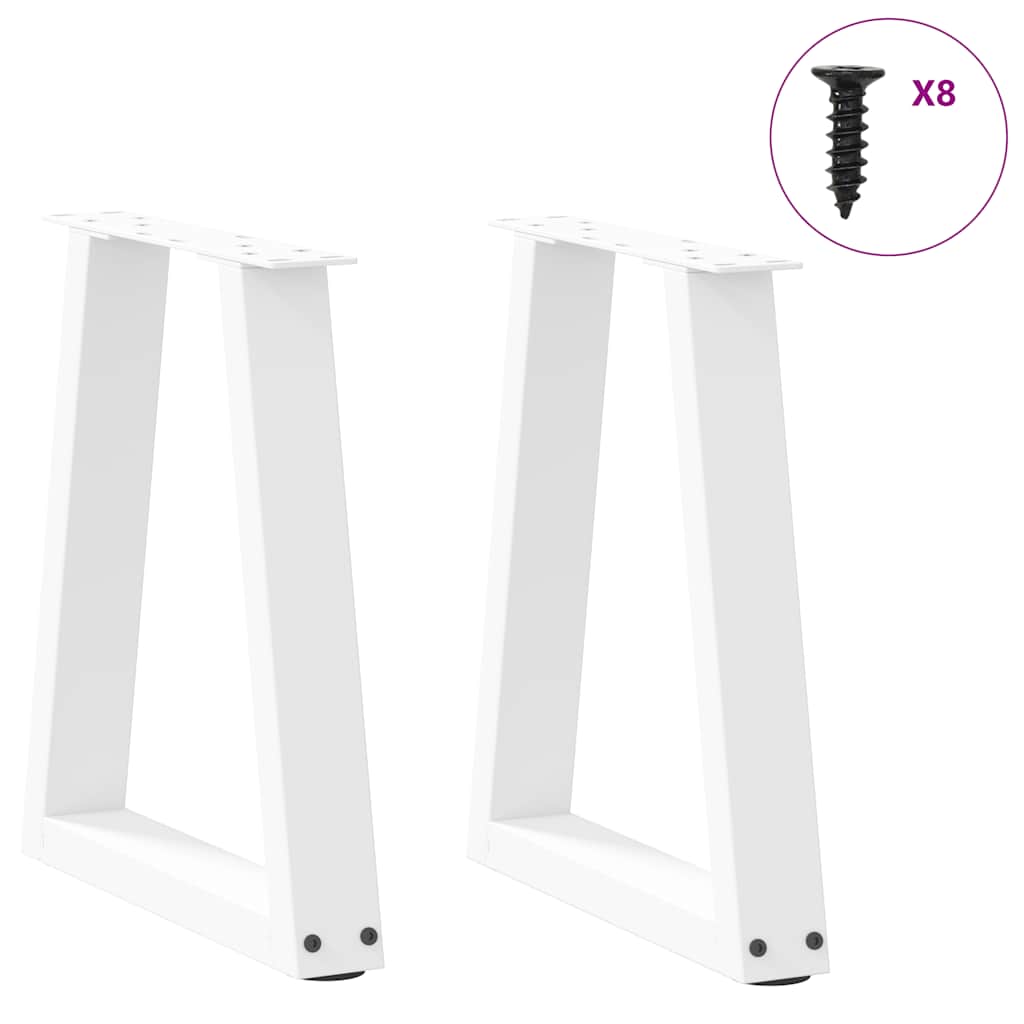 vidaXL Picioare pentru măsuță de cafea în formă de V, 2 buc., alb, 28x (42-43,3) cm, oțel vidaXL Picioare pentru măsuță de cafea în formă de V, 2 buc., alb, 28x (42-43,3) cm, oțel