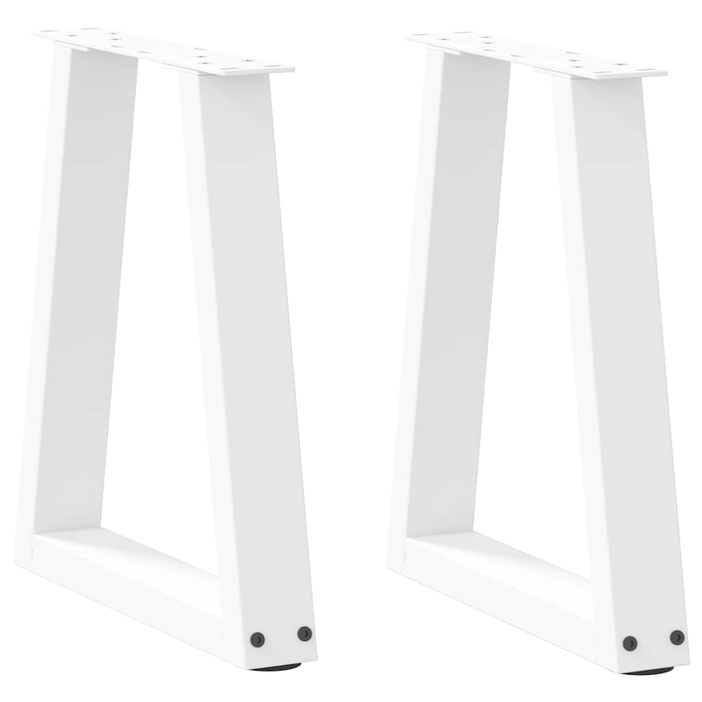 vidaXL Picioare pentru măsuță de cafea în formă de V, 2 buc., alb, 28x (42-43,3) cm, oțel vidaXL Picioare pentru măsuță de cafea în formă de V, 2 buc., alb, 28x (42-43,3) cm, oțel
