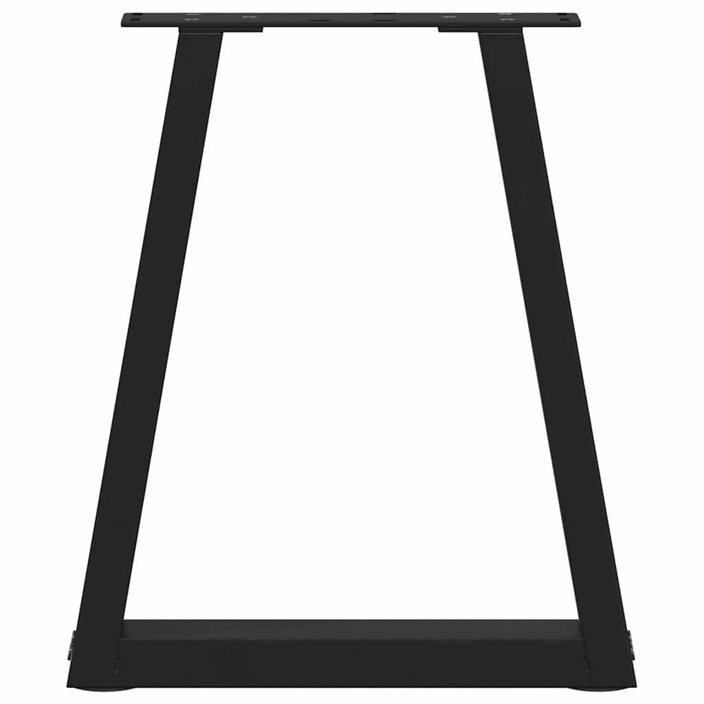 vidaXL Picioare pentru măsuță de cafea în formă de V, 2 buc., negru, 38x (42-43,3) cm, oțel