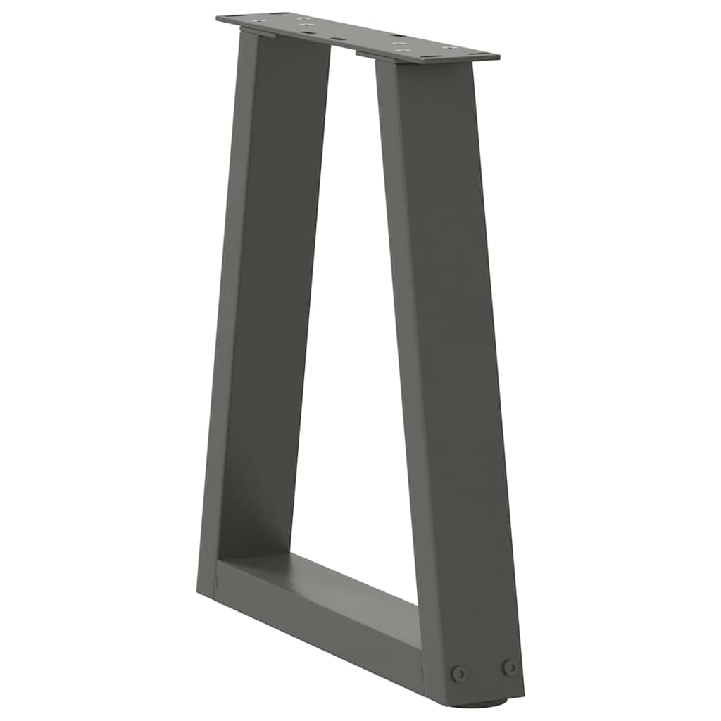 vidaXL Picioare pentru măsuță de cafea în formă de V, 2 buc., antracit, 38x(42-43,3) cm, oțel