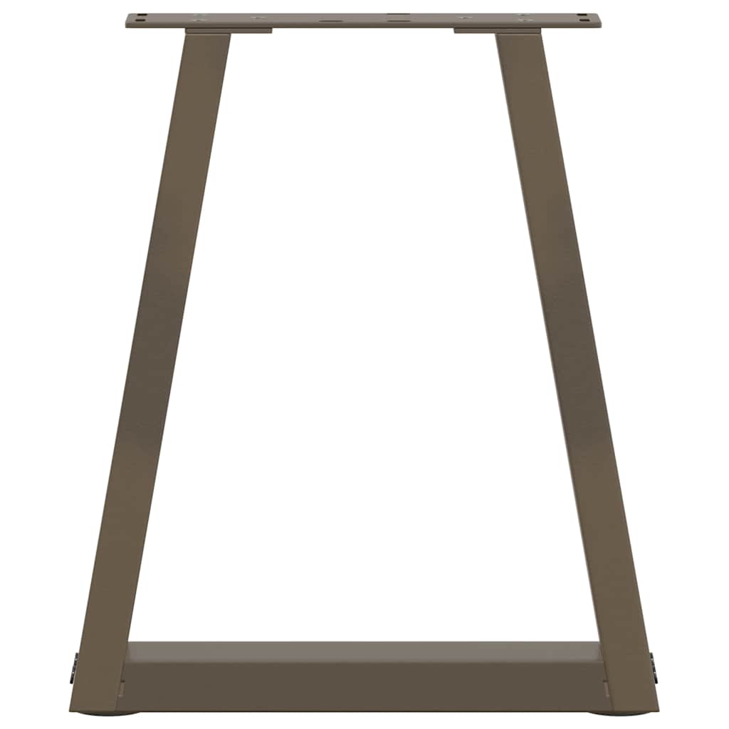 vidaXL Picioare pentru măsuță de cafea în formă de V, 2 buc., oțel natural, 38x(42-43,3) cm