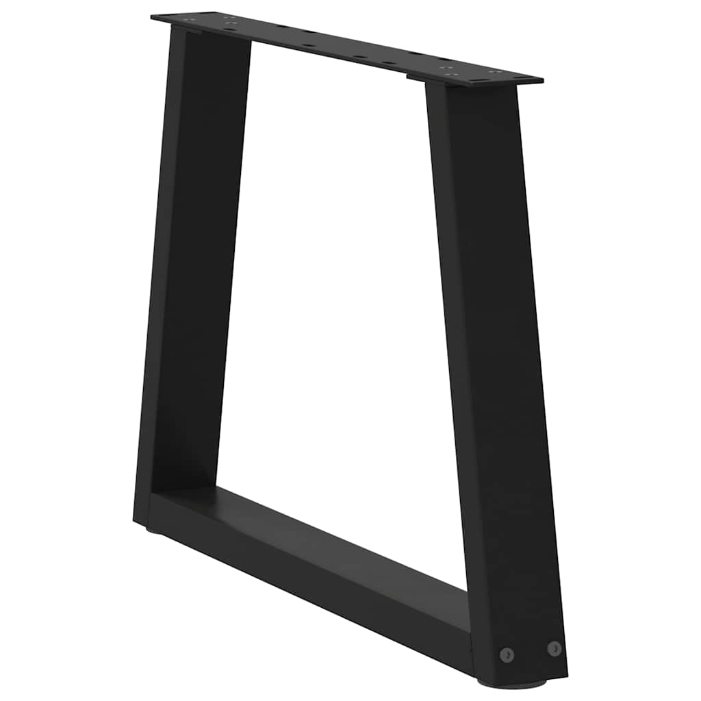 vidaXL Picioare pentru măsuță de cafea în formă de V, 2 buc., negru, 50x(42-43,3) cm, oțel