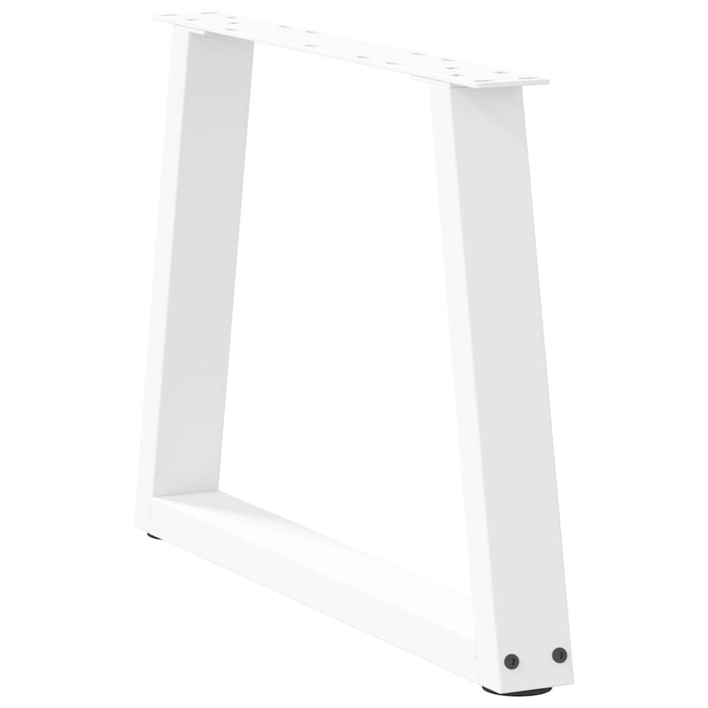 vidaXL Picioare pentru măsuță de cafea în formă de V, 2 buc., alb, 50x(42-43,3) cm, oțel