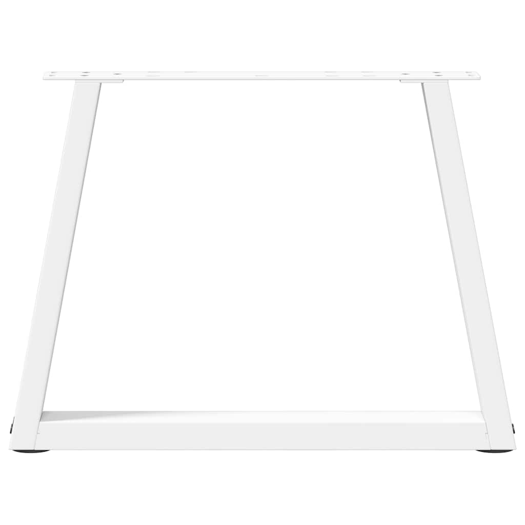 vidaXL Picioare pentru măsuță de cafea în formă de V, 2 buc., alb, 50x(42-43,3) cm, oțel