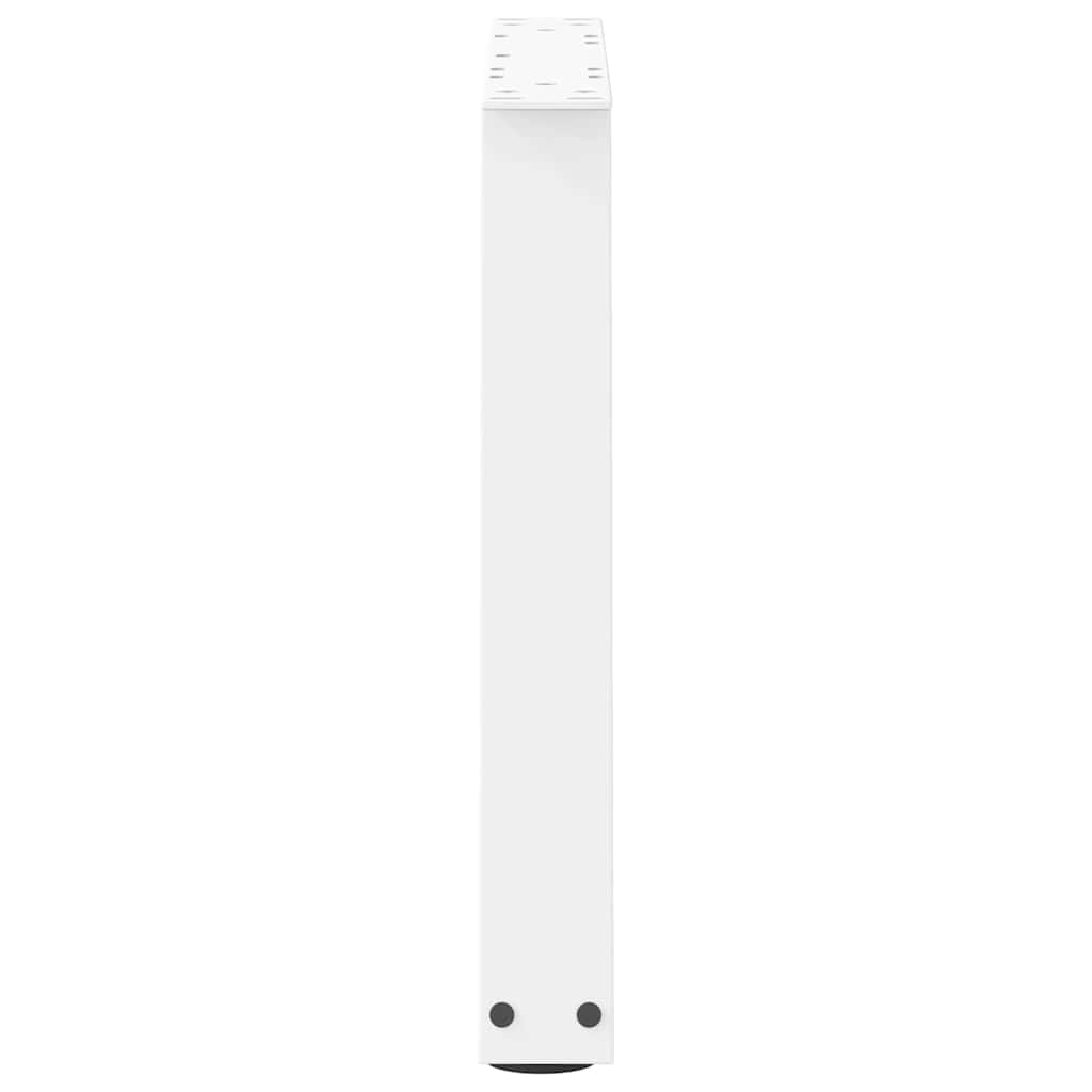 vidaXL Picioare pentru măsuță de cafea în formă de V, 2 buc., alb, 50x(42-43,3) cm, oțel