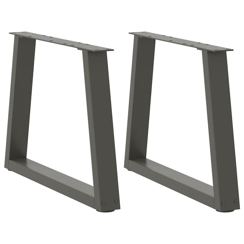 vidaXL Picioare pentru măsuță de cafea în formă de V, 2 buc., antracit, 50x(42-43,3) cm, oțel