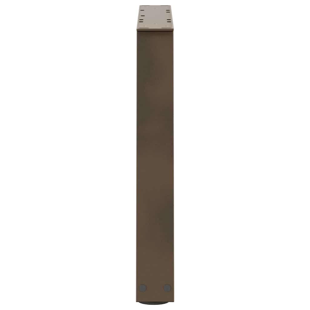 vidaXL Picioare pentru măsuță de cafea în formă de V, 2 buc., oțel natural, 50x(42-43,3) cm