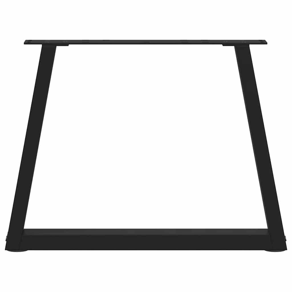 vidaXL Picioare pentru măsuță de cafea în formă de V, 2 buc., negru, 60 x (42-43,3) cm, oțel