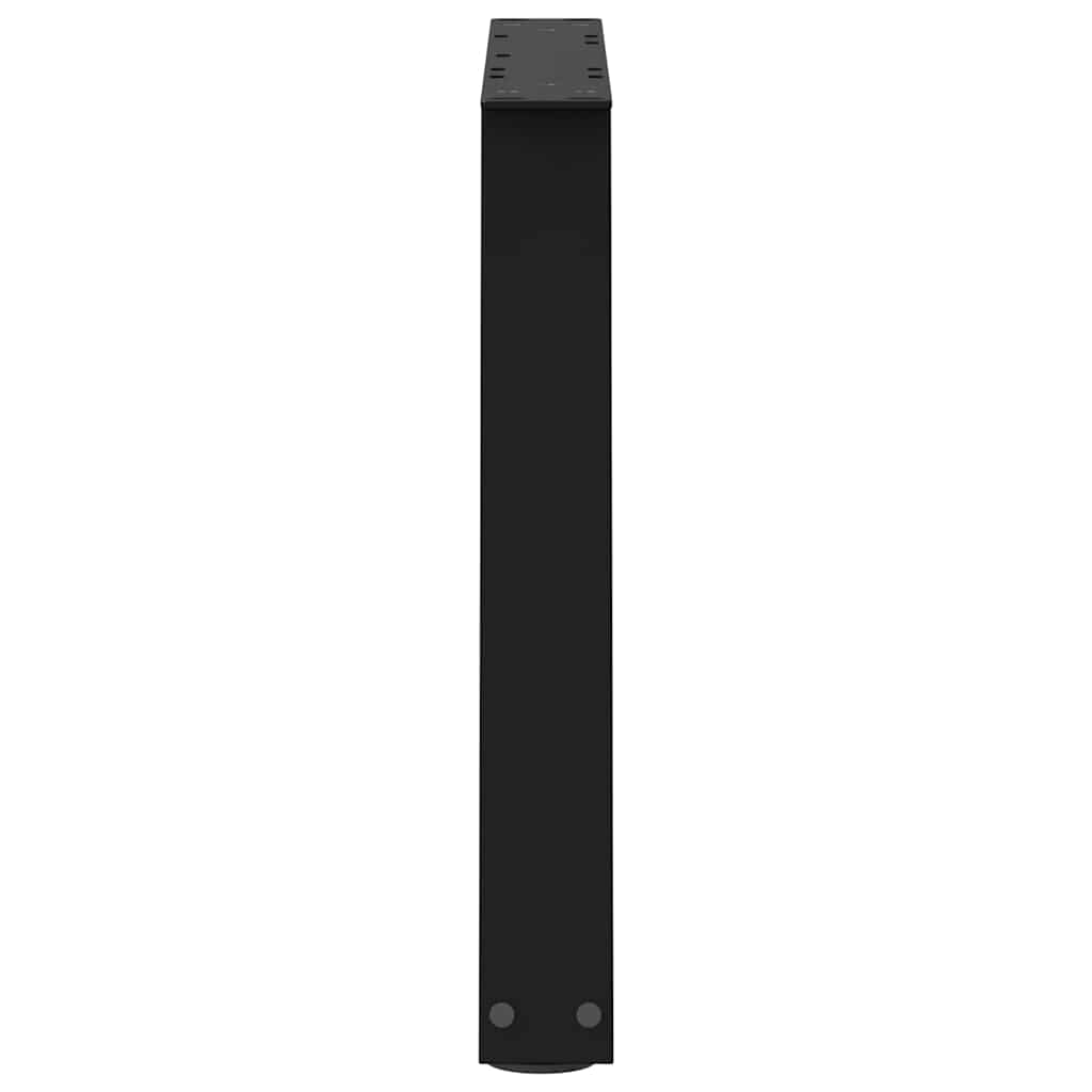 vidaXL Picioare pentru măsuță de cafea în formă de V, 2 buc., negru, 60 x (42-43,3) cm, oțel