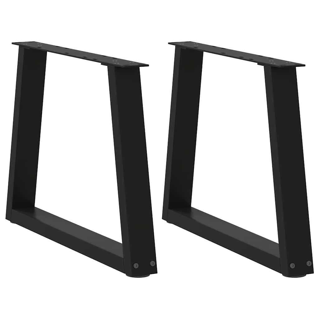 vidaXL Picioare pentru măsuță de cafea în formă de V, 2 buc., negru, 60 x (42-43,3) cm, oțel