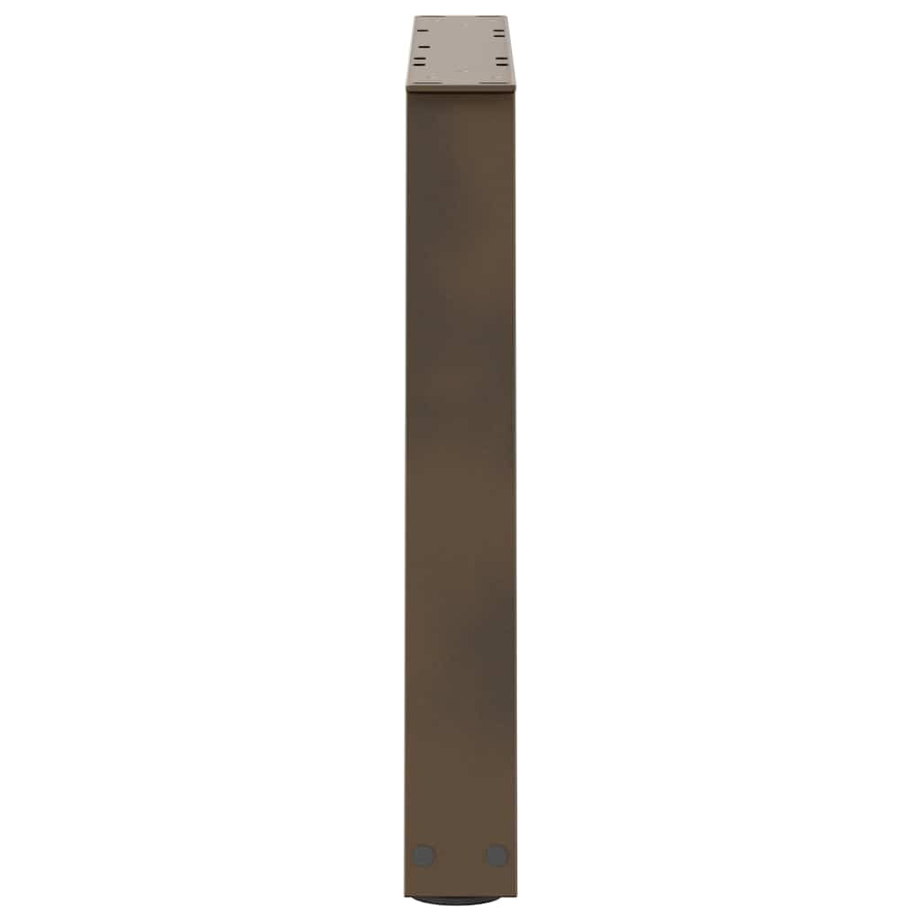 vidaXL Picioare pentru măsuță de cafea în formă de V, 2 buc., oțel natural, 60 x (42-43,3) cm